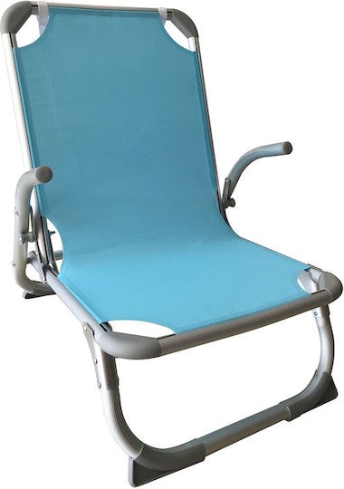 Replacement Perforated Fabric Aluminum Beach Chair Light Blue 89.5x45cm