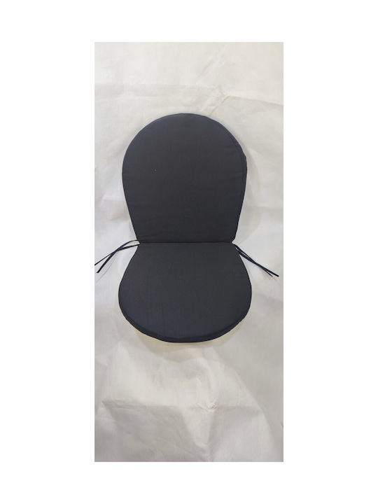 Cushion Metal Chair Black Waterproof Washable Cover 5cm Thickness 45x85x5cm