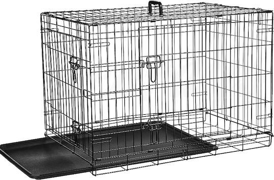 MrZoo Crate Dog Wire Crate with 2 Doors Large 92x57x63cm