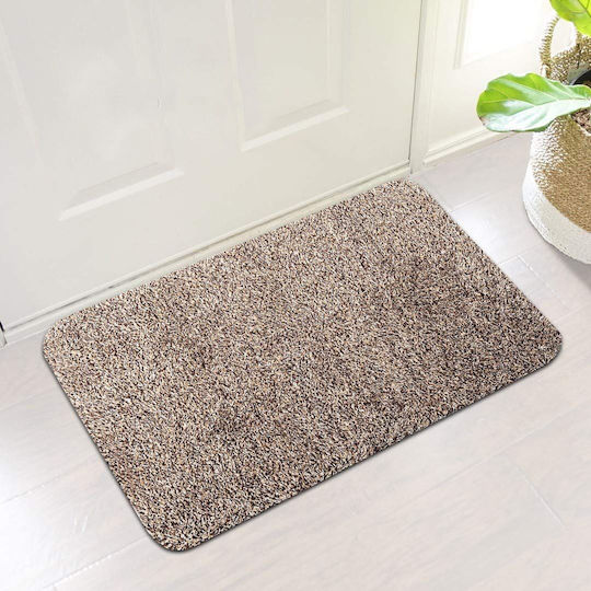 Doormat 45x71cm Non-Slip Backing Beige