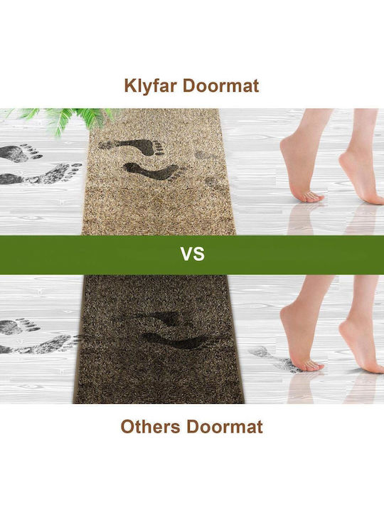 Doormat 45x71cm Non-Slip Backing Beige