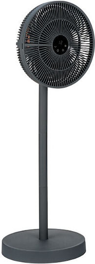 Gruppe Pedestal Fan 50W 35.5cm Diameter with Remote Control Gray