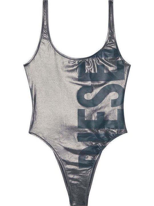 One-Piece Swimsuit Silver