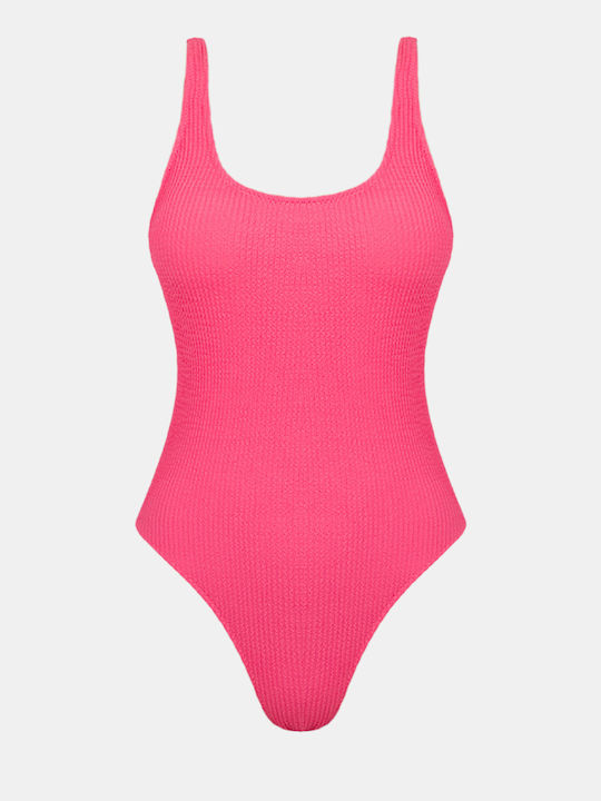 One Piece Swimsuit With Removable Padding Fuchsia