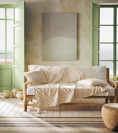 Gofis Home Ife 249 Ριχτάρι Πολυθρόνας Ζακάρ 145x180εκ. Μπεζ 2007249000004