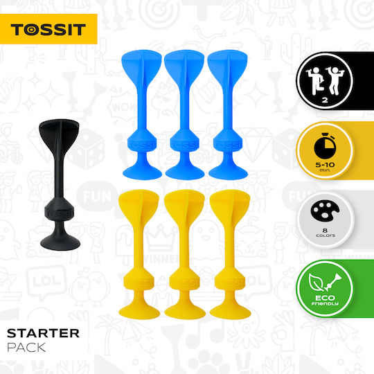 Darts Game Suction Cups Tossit 7-piece Set Blue-yellow
