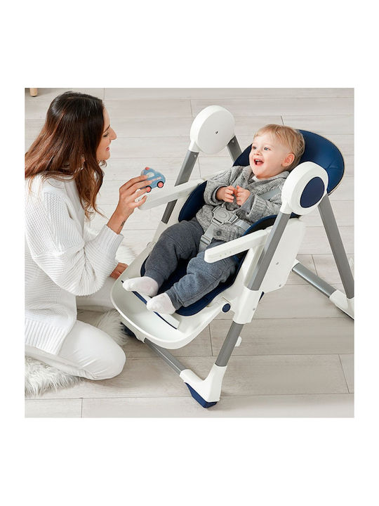 Dream House Foldable Baby Highchair With Adjustable Height Pink