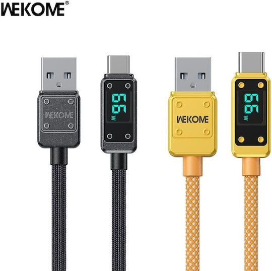 WK USB 2.0 Cable USB-C Male - USB-A Black 1m 250771