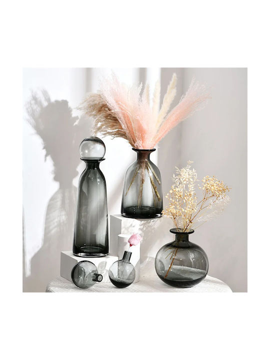 Keskor Decorative Vase Black 12x12x41cm