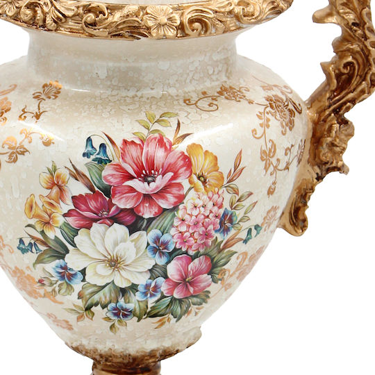 Keskor Vase Polyresin Beige 36x36cm Keskor Vase Polyresin Beige 36x36cm