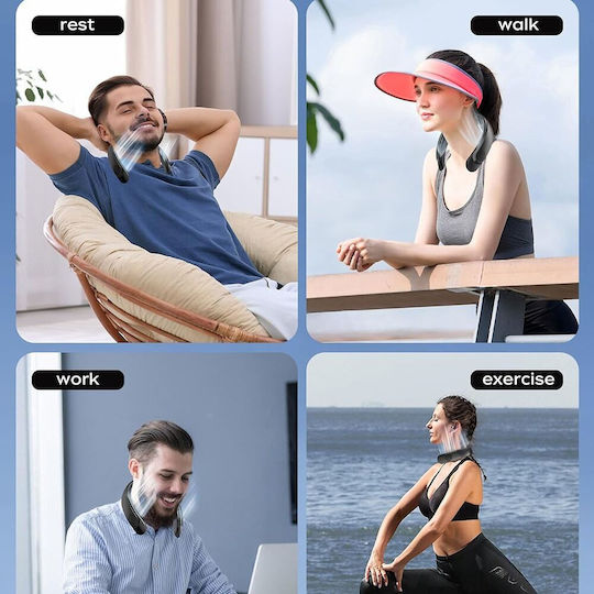 Techsuit Ανεμιστηράκι Λαιμού Χωρίς Πτερύγια 8W Λευκό