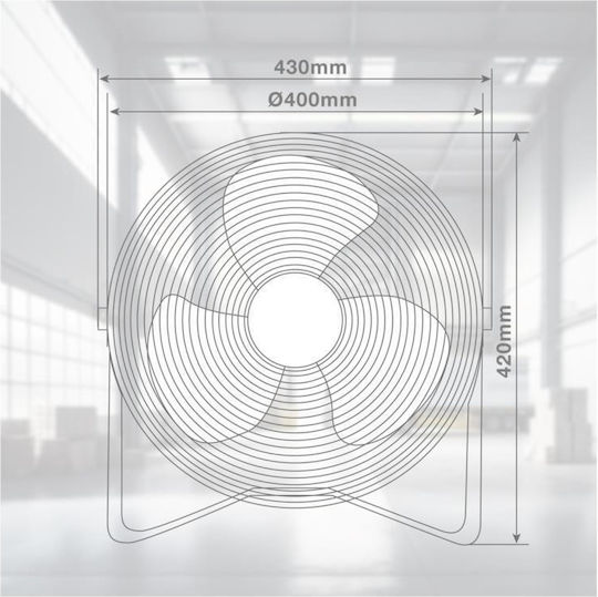 Niaros Gumba Floor Fan 70W Diameter 40cm Silver