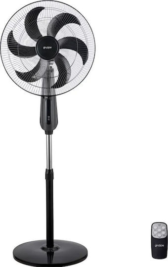 Gruppe Ανεμιστήρας Ορθοστάτης 130W Μαύρος