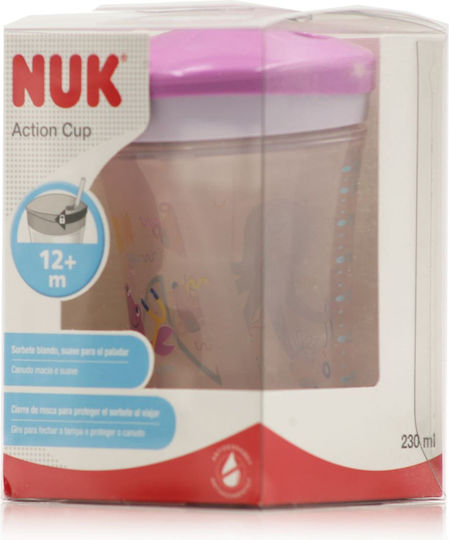 Nuk Baby Cup Action Cup made of Plastic Pink Octopus 230ml for 12m+m+