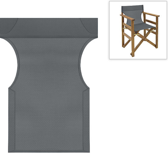 Megapap Wasserdichtes Leinwand für Direktor Stuhl Schwarz 46x80cm