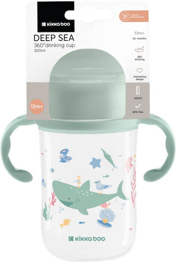 Kikka Boo Παιδικό Ποτηράκι από Σιλικόνη Πράσινο 300ml για 12m+