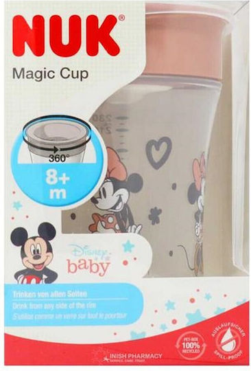 Nuk Παιδικό Ποτηράκι Magic Cup από Πλαστικό Ροζ 230ml για 8m+
