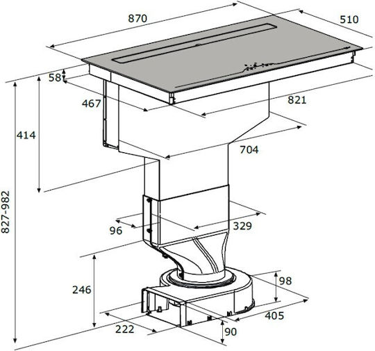 Bertazzoni Induction Cooktop Autonomous with Hood 87x51εκ.