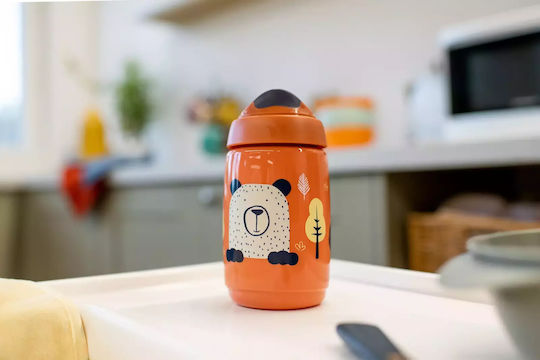 Tommee Tippee Παιδικό Ποτηράκι Sippee Cup από Σιλικόνη Πορτοκαλί 390ml για 12m+