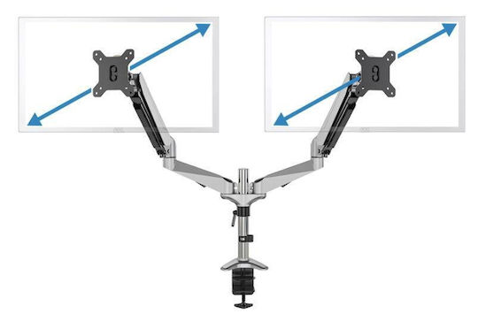 Digitus Stand Desk Mounted for 2 Monitors up to 27" with Arm (DA-90353)