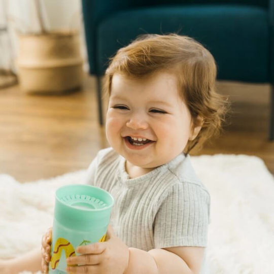 Dr. Brown's Baby Cup Cheers 360° made of Plastic Fuchsia 300ml for 9m+m+