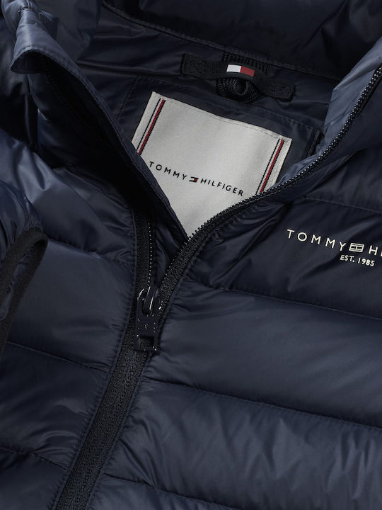 Essential Light Down Kids Casual Short Jacket Dark Night Navy