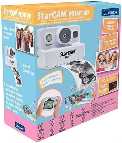 Lexibook StarCam Παιδική Φωτογραφική Μηχανή με Θερμική Εκτύπωση Λευκή