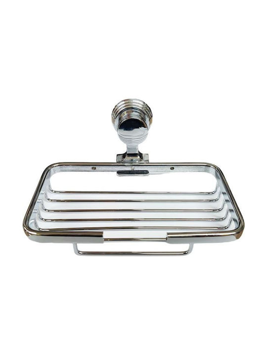 Import Hellas Σπογγοθήκη Επιτοίχια Inox Ασημί Νίκελ
