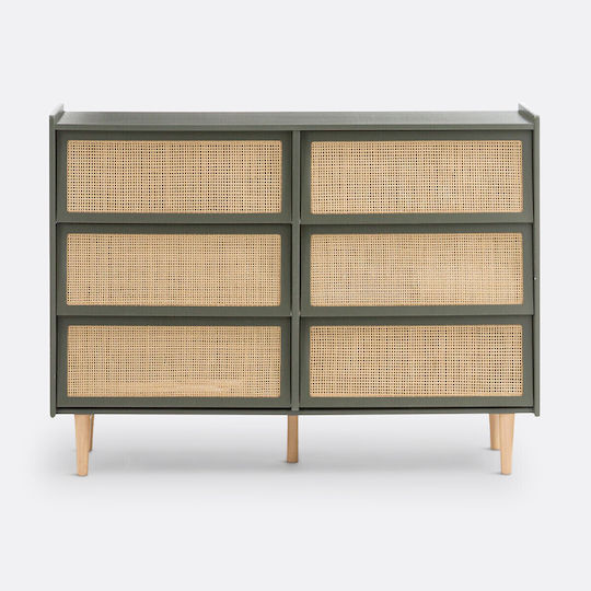 Kommode 6 Schubladen Rattan Kommode 6 Schubladen Rattan