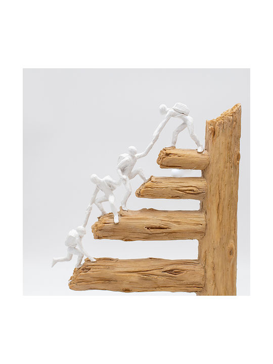 Dekorative Figuren Menschliche Figuren Klettern Polyresin Natürliche Weiße 22x6.5x26cm