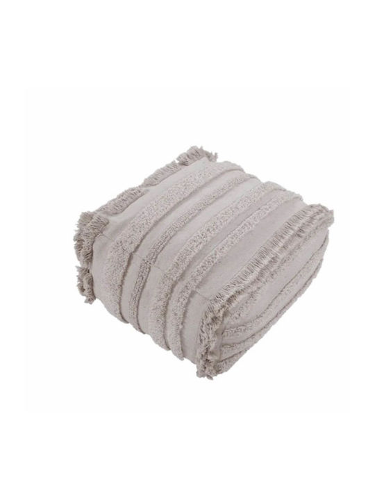 Bean Bag Chair Stool Canals Air Natural Cream 54x54x27cm