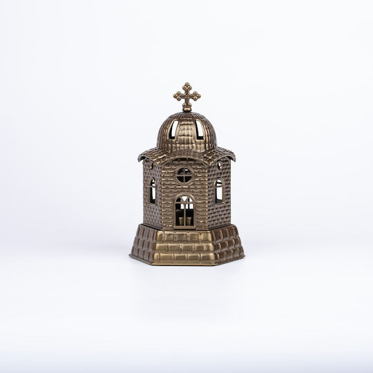 Vigil Oil Lamp Small Metallic Church 5 Different Shades Dimension 17 X 10 Cm