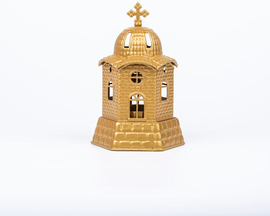 Vigil Oil Lamp Small Metallic Church 5 Different Shades Dimension 17 X 10 Cm