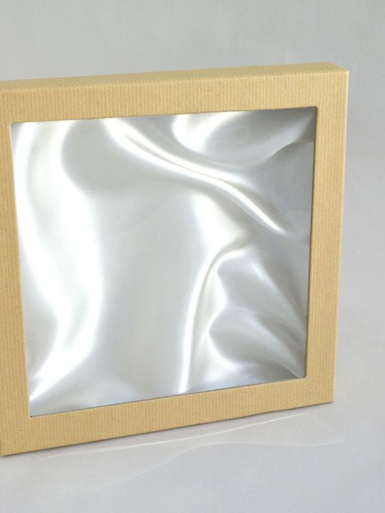 Caz pentru Coroane de Nuntă din Hârtie 24,5x24,5x4cm Kraft