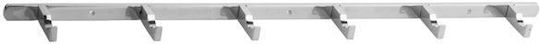 Karag Hotel Wall-Mounted Bathroom Hook with 6 Positions Silver HOOK-011