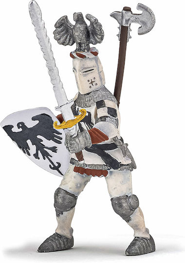 Papo Cavaler Alb Cu Stema 9.5cm (Diferite Modele)