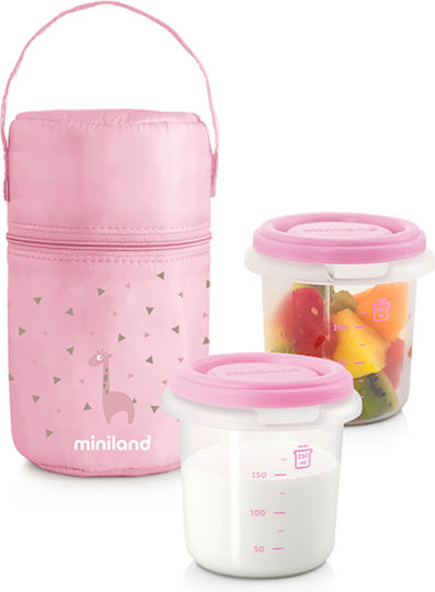 Miniland Pack 2 Go Hermisized Termos Pentru Bebeluși Geantă Izotermă 250ml