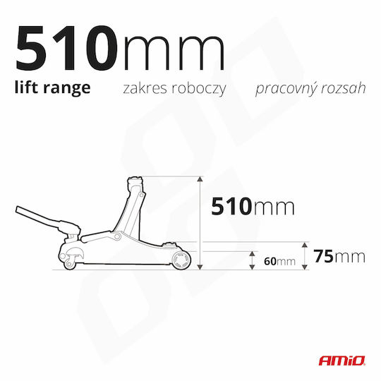 AMiO Hydraulic Bottle Jack for Weight Capacity up to 3 Tons