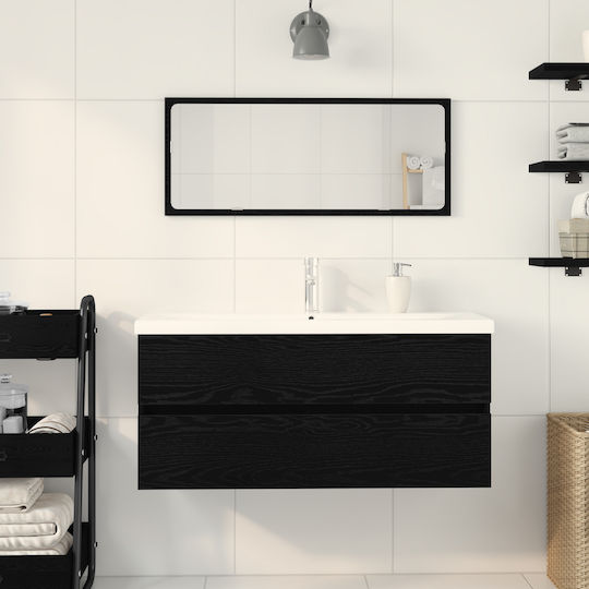 vidaXL Blat cu Lavoar Black Oak