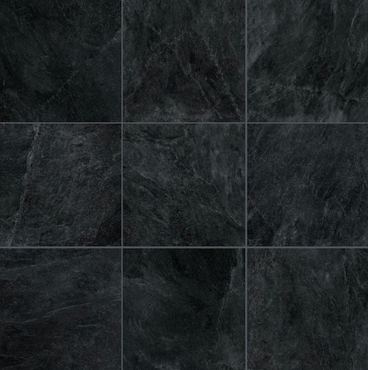 Piesă Ceramică Vitacer Slaterock 60x60 În Aer Liber Rettificato Negru
