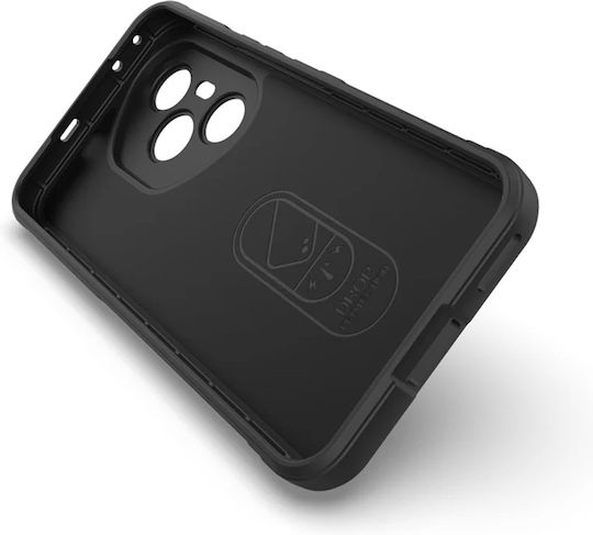 Techsuit Magic Umschlag Rückseite Silikon Schwarz (Honor 400 Pro)