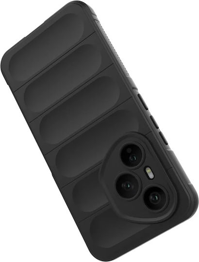 Techsuit Magic Umschlag Rückseite Silikon Schwarz (Honor 400 Pro)