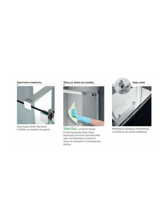 Devon Primus Plus Cr 13080 Offset Corner Entry Clean Glass Asymmetric Shower Cabin 2 Fixed & 2 Sliding Panels