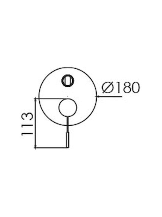 Excel Viento Built-In Set 2 Exits Mixer Telephone & Ceiling Shower Head