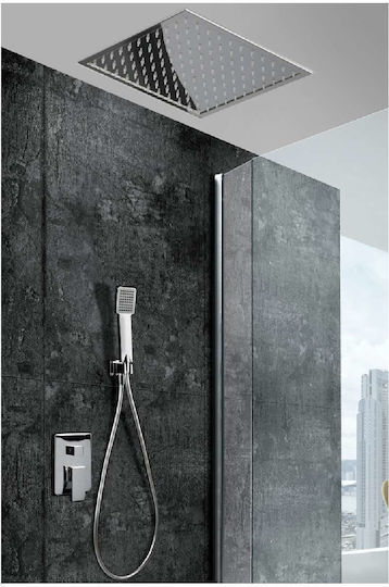 Excel Alma Aurora Eingebaute Wasserhähne 2 Ausgänge Mischpult Telefon & Kopf Dusche 30x30