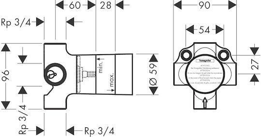 Hansgrohe 3-Way Diverter Built-In Shower Faucet