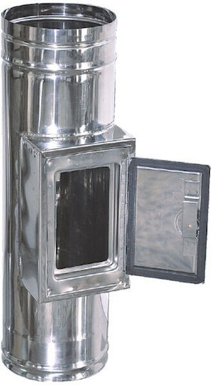 Technometal Chimney Pipe Cleaning Door Single Wall Φ 350 Steel Thickness 0.40 Mm