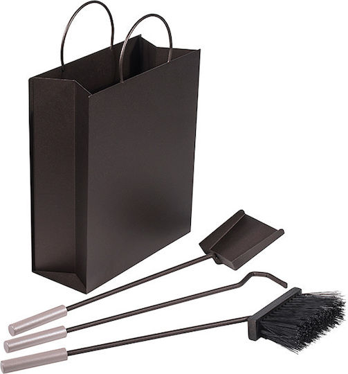Kaminwerkzeug-Set Montana 560 Metallisch 44cmx30cmx12,5cm Rost