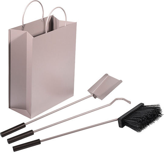 Kaminwerkzeug-Set Montana 560 Metallisch 44cmx30cmx12,5cm Rost