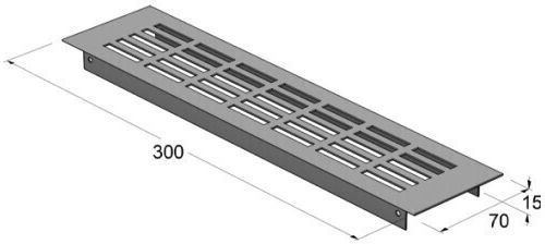 Vent Louver Finetto 7cm White Matte 145-300mm##whi 70x300mm